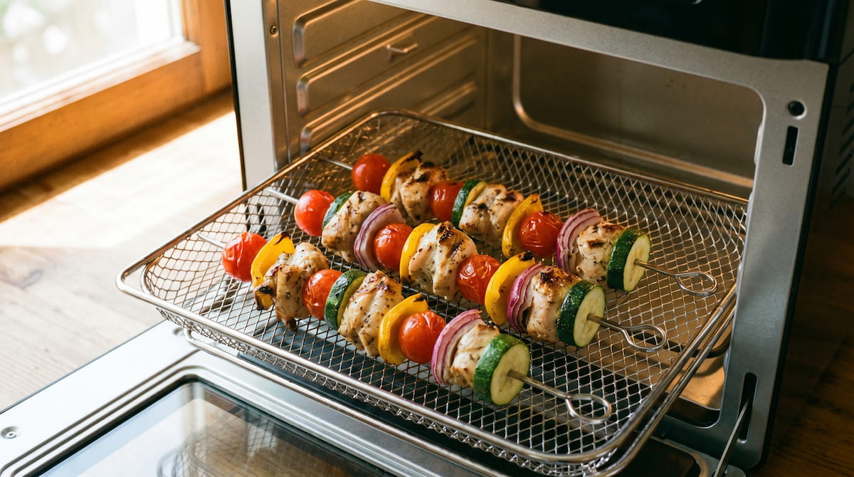 are air fryer skewers safe stainless steel basket cooking
