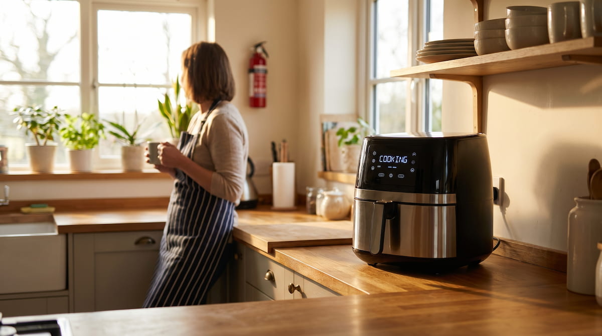 staying nearby while air fryer cooks for safe unattended cooking