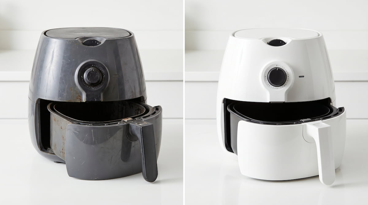 unsafe worn nonstick vs safe ceramic air fryer comparison guide
