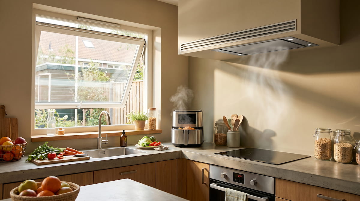 ventilating kitchen during daily air fryer use for safer cooking