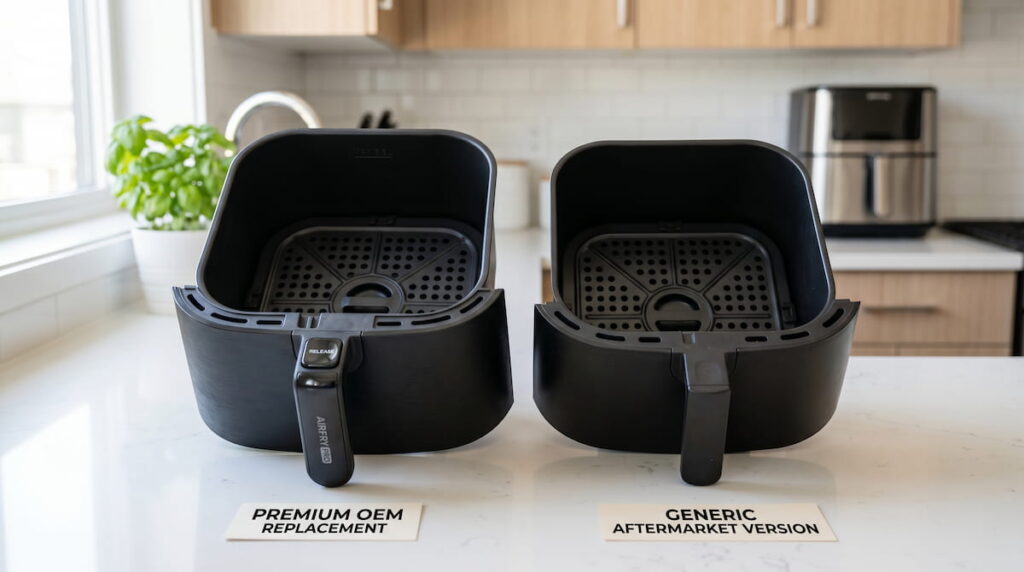 OEM vs generic air fryer drawer insert comparison