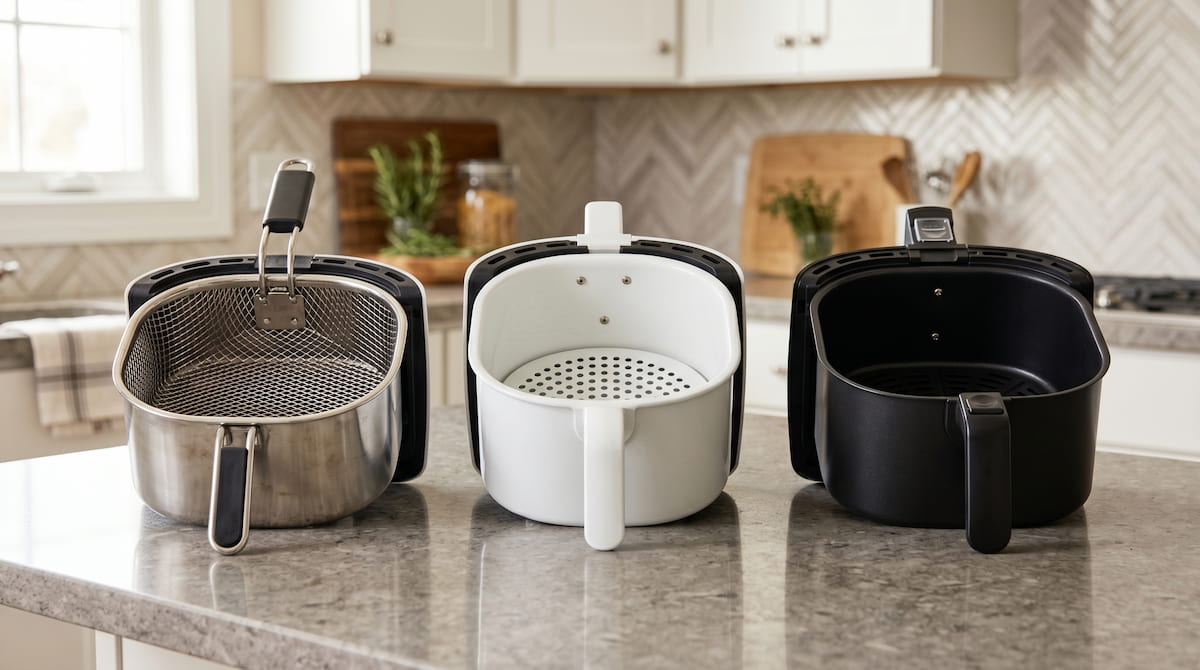 Comparison of replacement air fryer basket materials