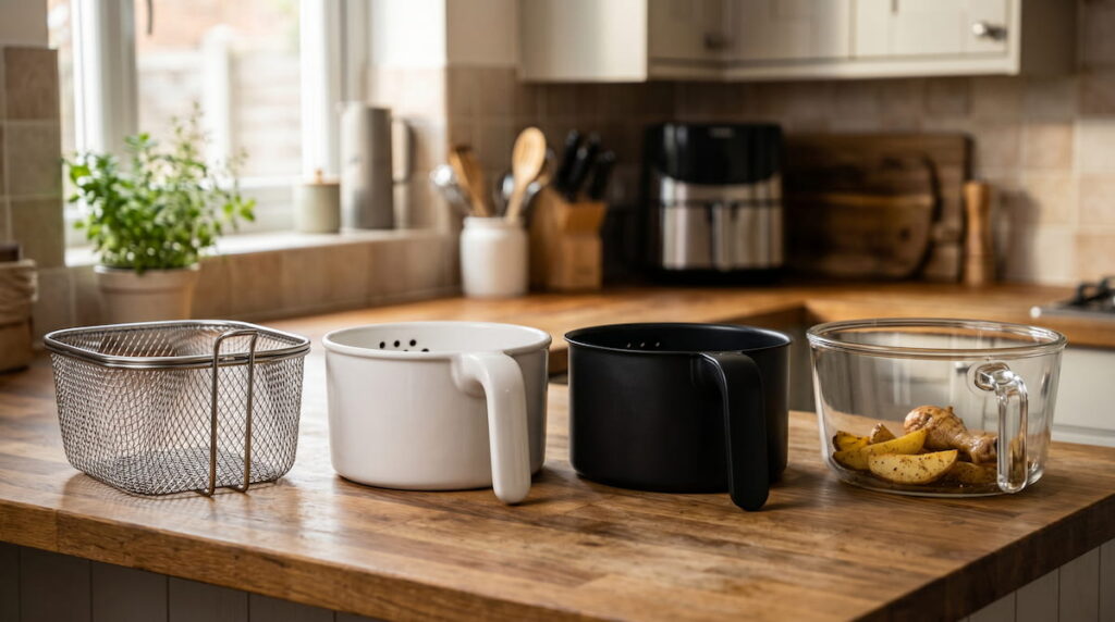 Comparison of common replacement air fryer basket materials