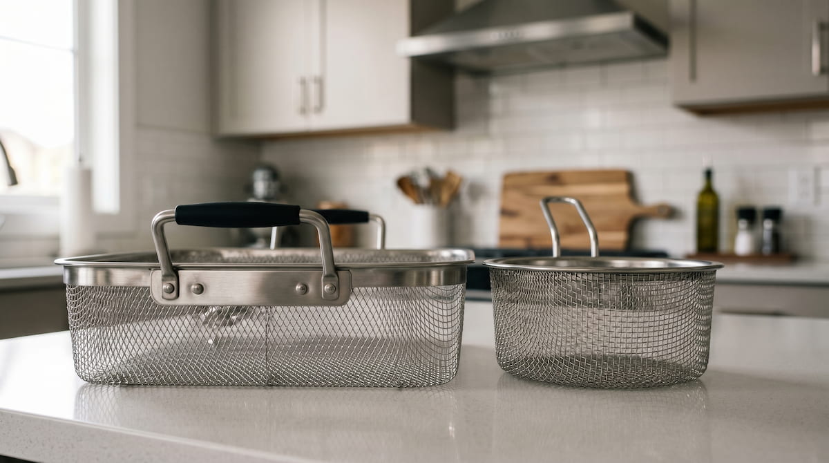Stainless steel replacement air fryer basket comparison